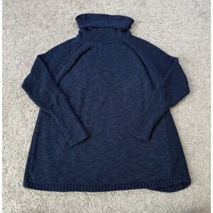 Women's Carbon2cobalt Blue Turtleneck Sweater Cozy Fall Academia Preppy Office S